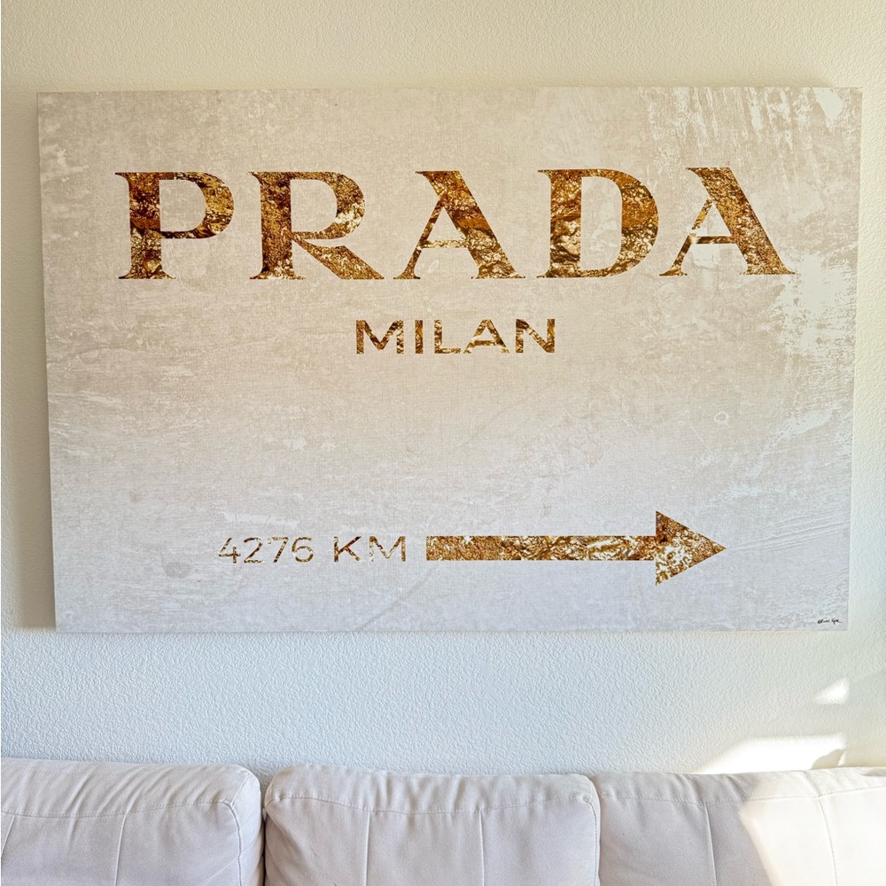 Prada Gold Milan Wall Art